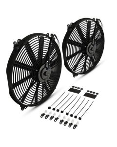 Kylarfläkt Kit Gravity Performance Universal 2x 16" Raka Blad