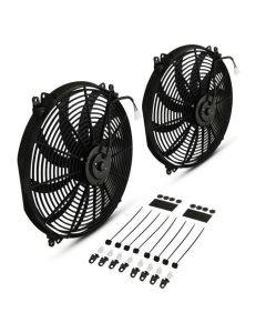 Kylarfläkt Kit Gravity Performance Universal 2x 16" Svängda Blad