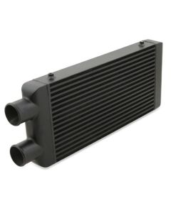 Intercooler Twin Side Universal 600x300x76 76mm Inlopp/utlopp Svart