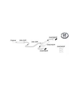 Sportavgassystem Simons Seat Leon Cupra R 13-20 Twin Tip