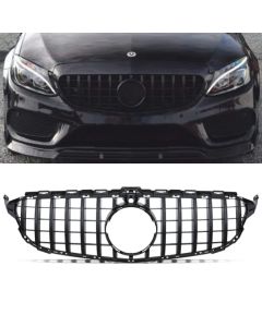 Grill Gravity Performance Mercedes C-Klass W205 14-18 Med Kamerahål Panamericana GTR Style