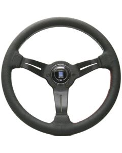 Ratt Nardi Deep Corn 330/53 Perforerat Läder Svart Grön/Vit/Röd Korsstygn