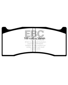 Bromsbelägg EBC Yellowstuff DP4044/3R