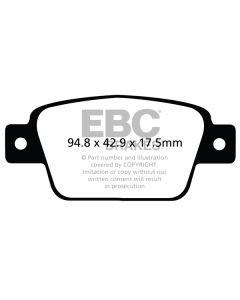 Bromsbelägg EBC Yellowstuff DP42107R