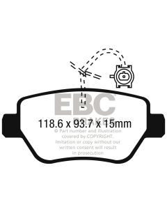 Bromsbelägg EBC Redstuff DP32258C