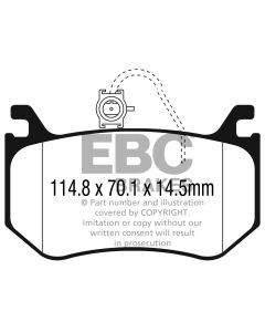 Bromsbelägg EBC Yellowstuff DP42326R