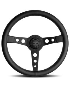 Sportratt MOMO Prototipo Black Edition 350/40 Läder Svart mot vit bakgrund