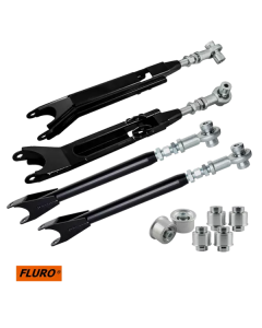 Bärarm Kit PMC Motorsport BMW E46 Stage 3 Justerbar Aluminium Bussning Bärarmar Uniball Svart