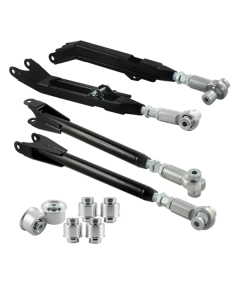 Bärarm Kit PMC Motorsport BMW E46 Stage 3 Justerbar Aluminium Bussning Bärarmar Uniball 95kN Svart