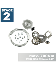 Kopplingskit PMC Motorsport STAGE 2 BMW M62 S62 M57N HGD JGA 228mm 8.98"