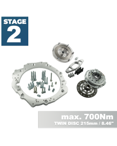 Kopplingskit PMC Motorsport Stage 2 Toyota JZ BMW N54 GS6-53BZ 135i 335i 535i 215mm 8.46" Dubbellamell