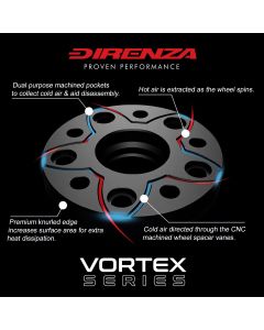 Spacer Kit Direnza 15mm Par Ford Mondeo Mk4 MK5 07+ 5×108 M12×1.5 63.3mm