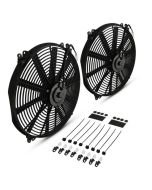 Kylarfläkt Kit Gravity Performance Universal 2x 16" Raka Blad