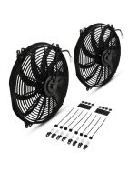 Kylarfläkt Kit Gravity Performance Universal 2x 16" Svängda Blad