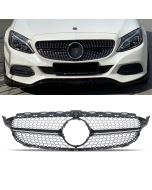 Grill Gravity Performance Mercedes C-Klass W205 14-18 Med Kamerahål Diamond Style