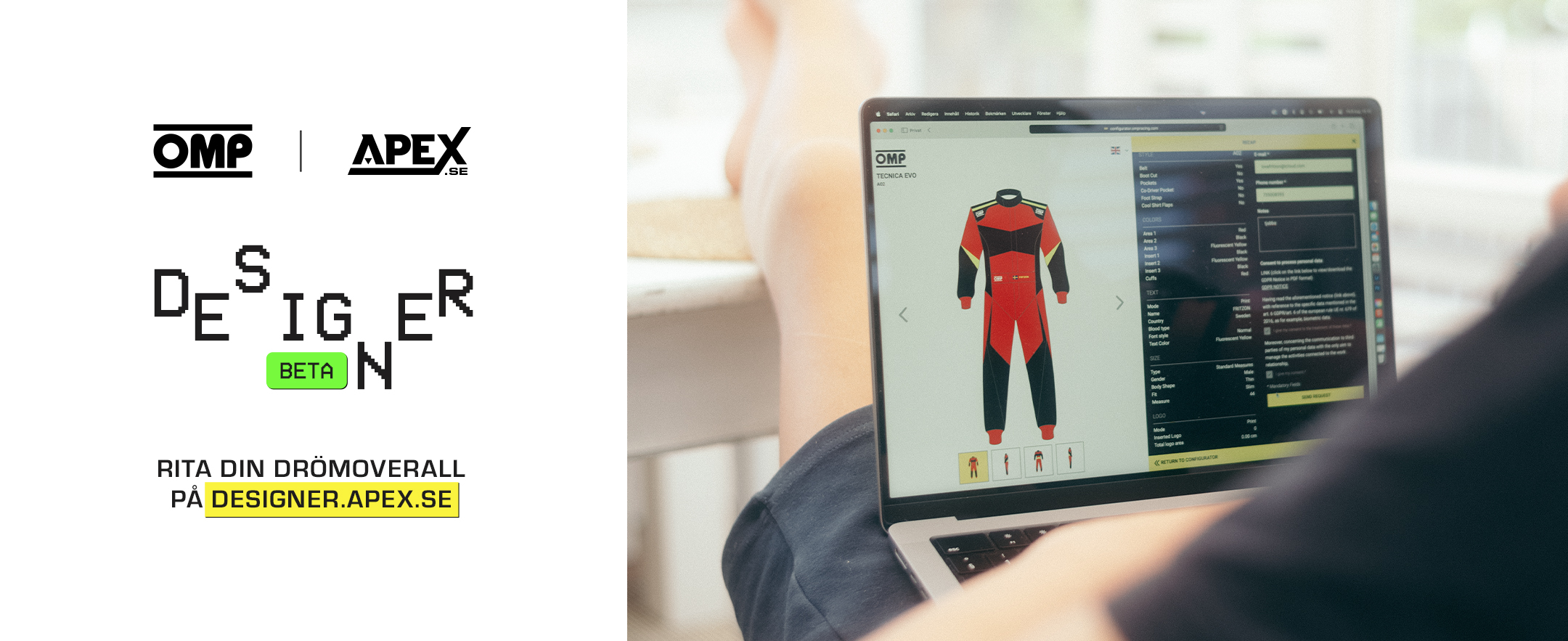 Rita din egen overall med Apex.se Designer