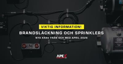 Nya direktiv från 2026 gällande sprinklers- och brandsläckningssystem