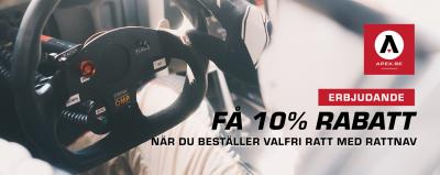 Erbjudande: 10% rabatt när du köper ratt och rattnav tillsammans!